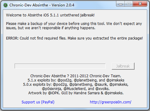 Absinthe(绿毒越狱软件) V2.0.4 汉化绿色版